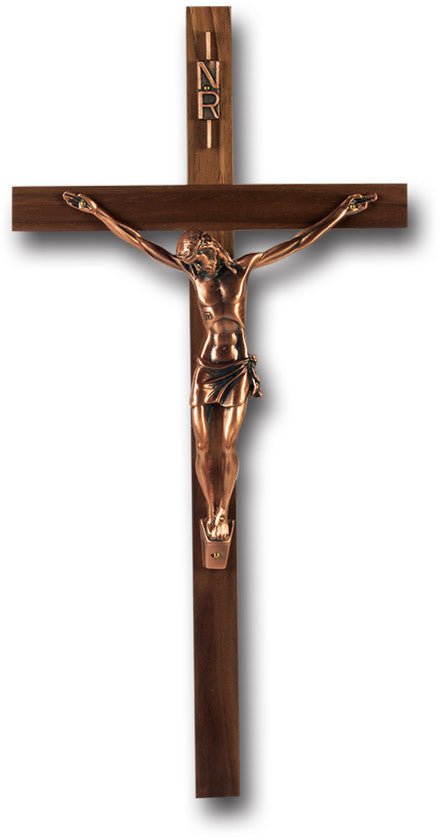 Oak and newest Walnut Wooden Crucifix