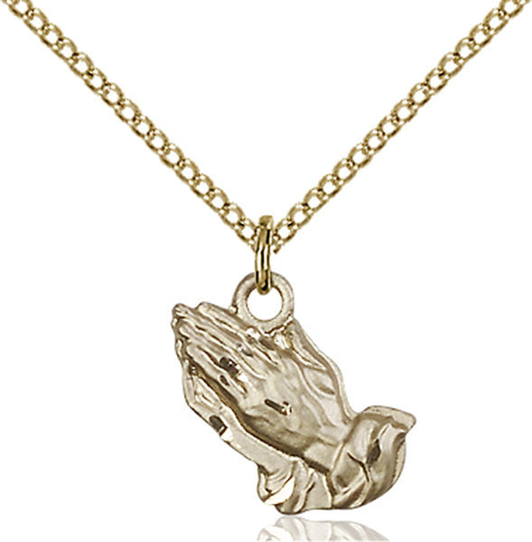 Gold Praying Hands Pendant