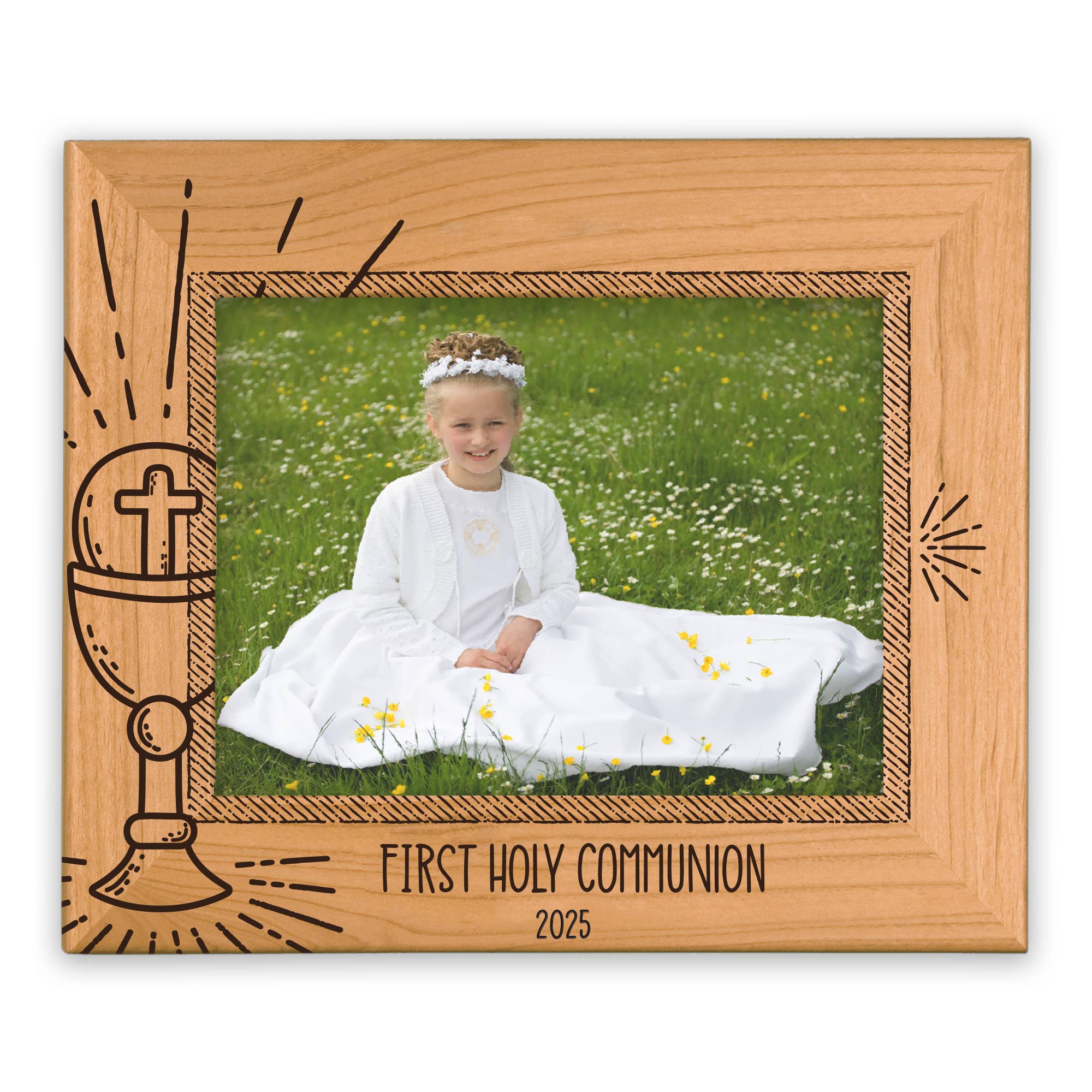 First Holy Communion Wood Picture Frame - Radiant Eucharist