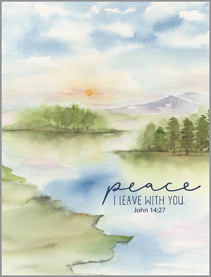 With Scripture Sympathy Card - River peace