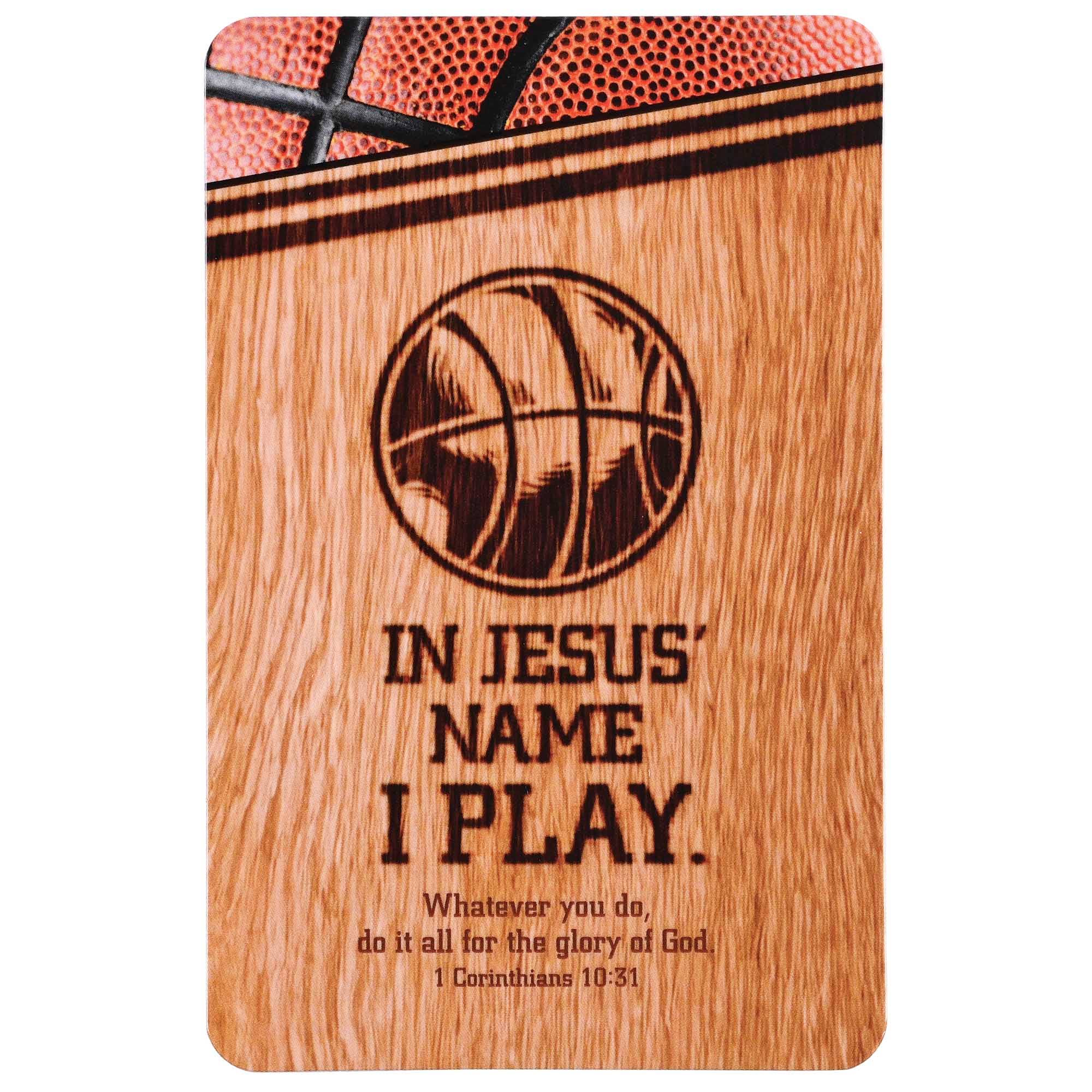 Pocketcard Basketball Jesus Name I Play