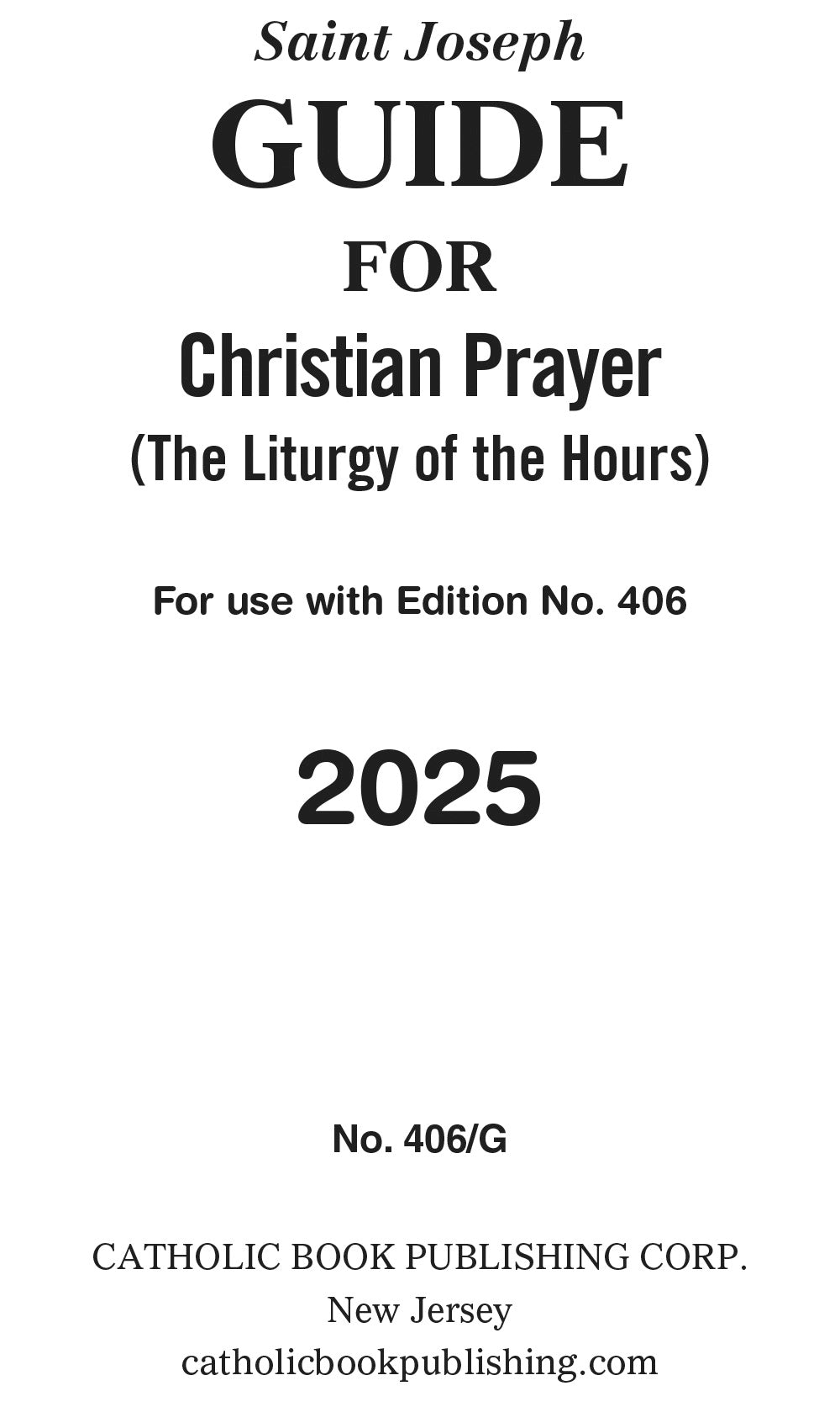 Guide for Christian Prayer 2025