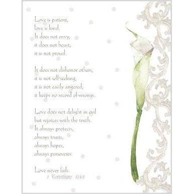 With Scripture Wedding Greeting Greeting Card - Calla Lily