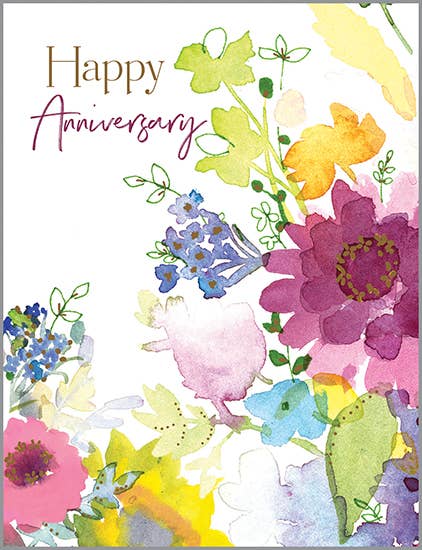 With Scripture Anniversary Greeting Card - Love Blooms