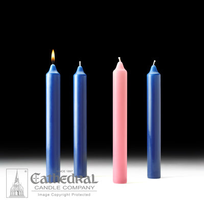 Advent Church Candle Sets Stearine [Purple and Blue options]