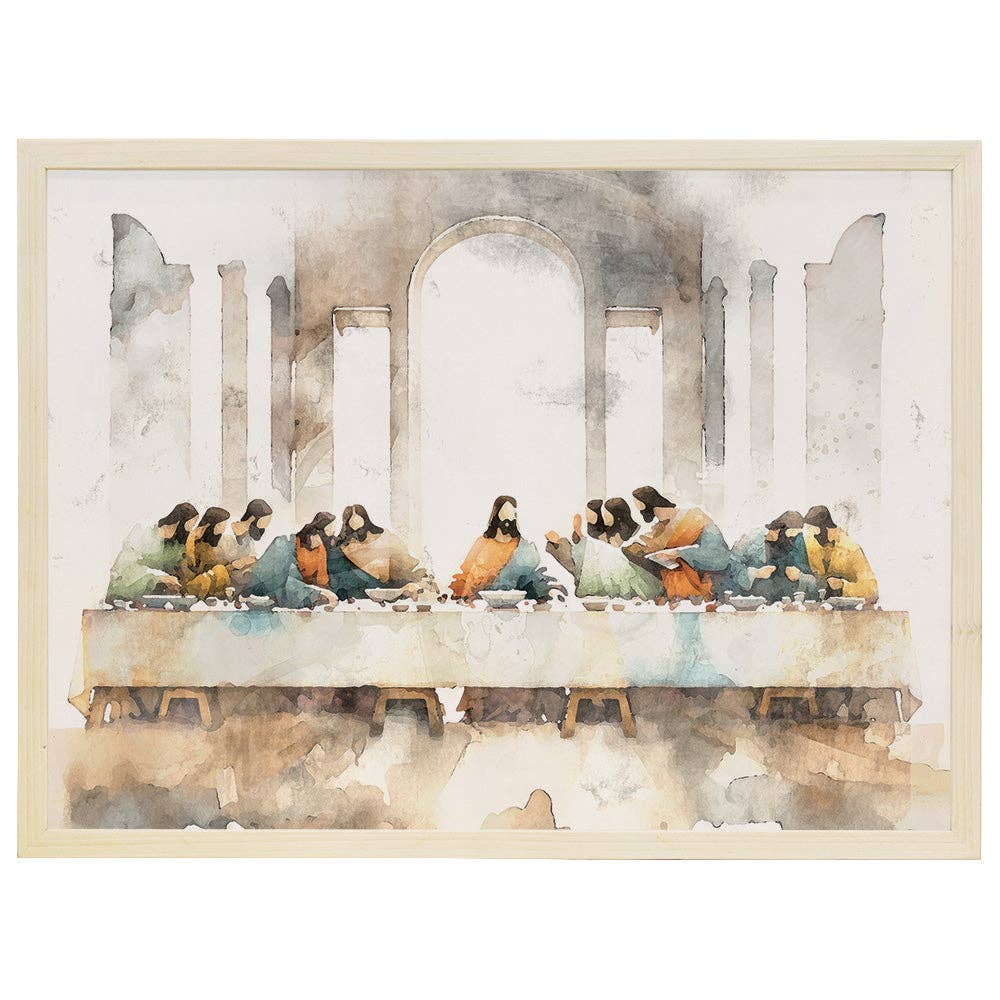 Last Supper Art - Thin Frame Rectangle