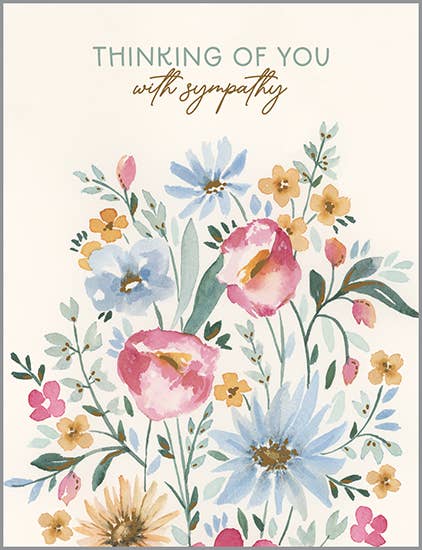 With Scripture Sympathy Greeting Card - Pray Flowers