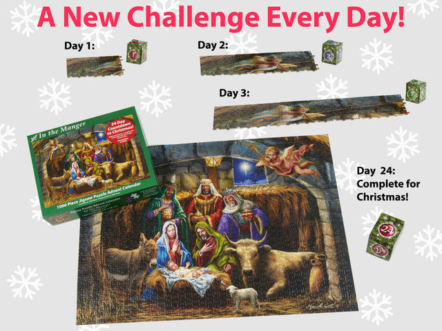 In the Manger Jigsaw Puzzle Advent Calendar