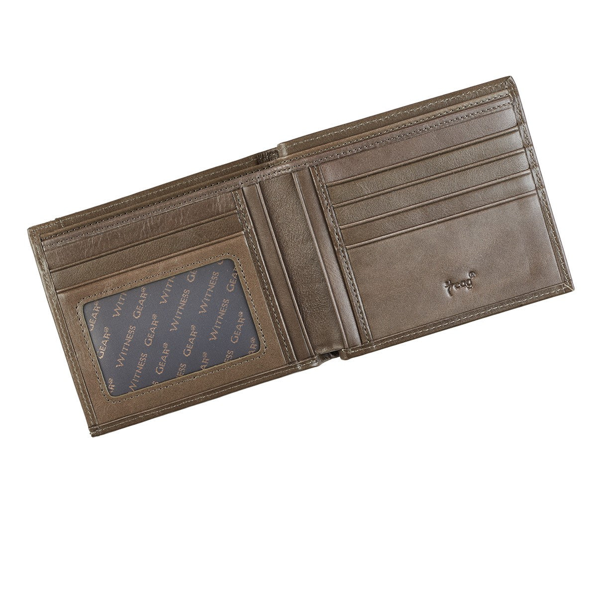 John 3:16 Cross Taupe Full Grain Leather Wallet