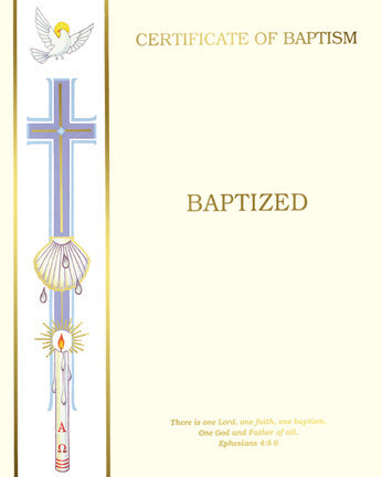 Baptism Certificate Create Your Own