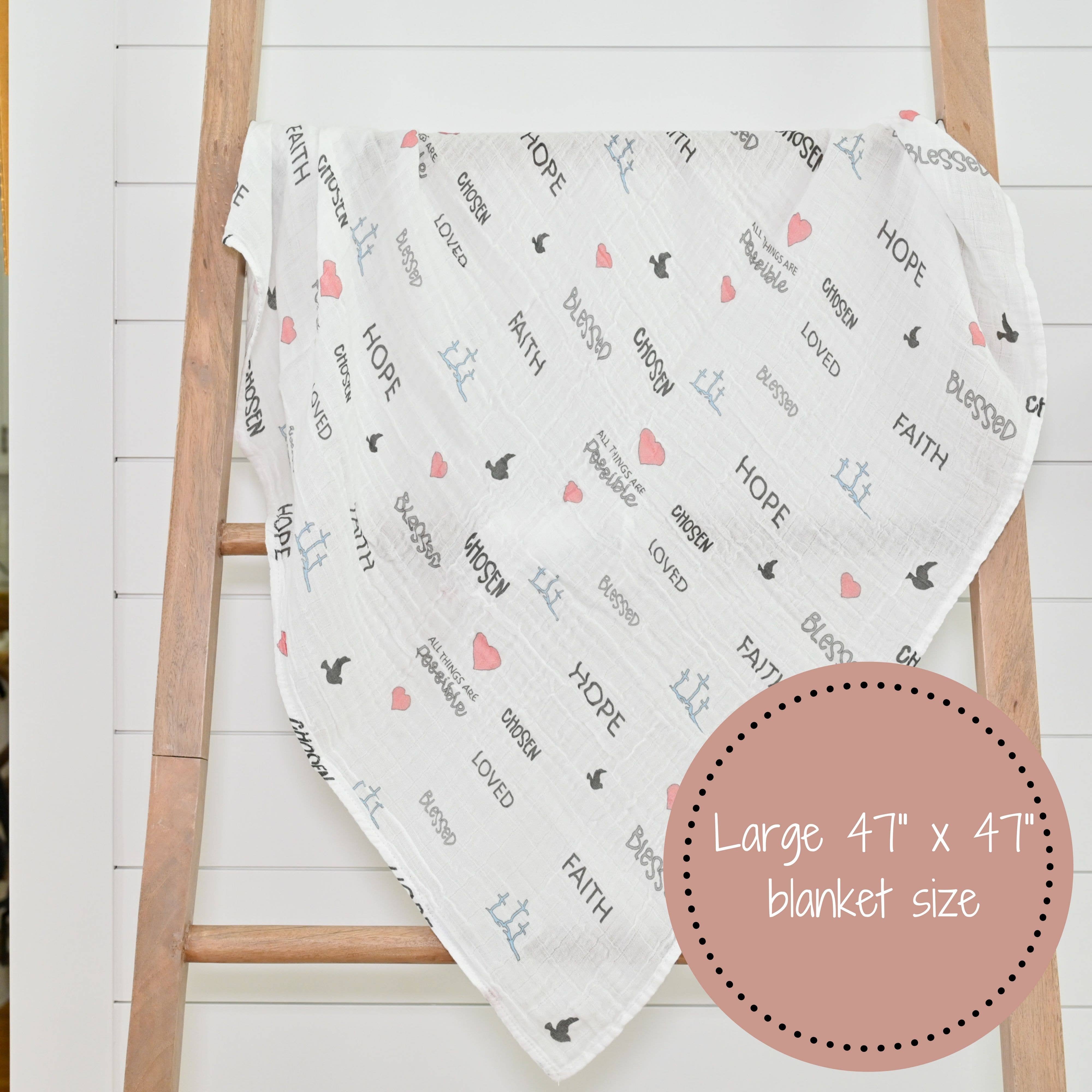 All Things Possible Baby Swaddle Blanket