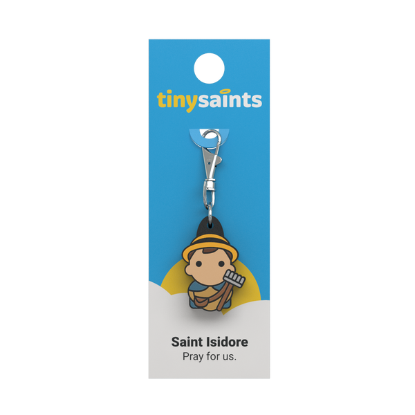 Tiny Saints Charm- Saint Isidore