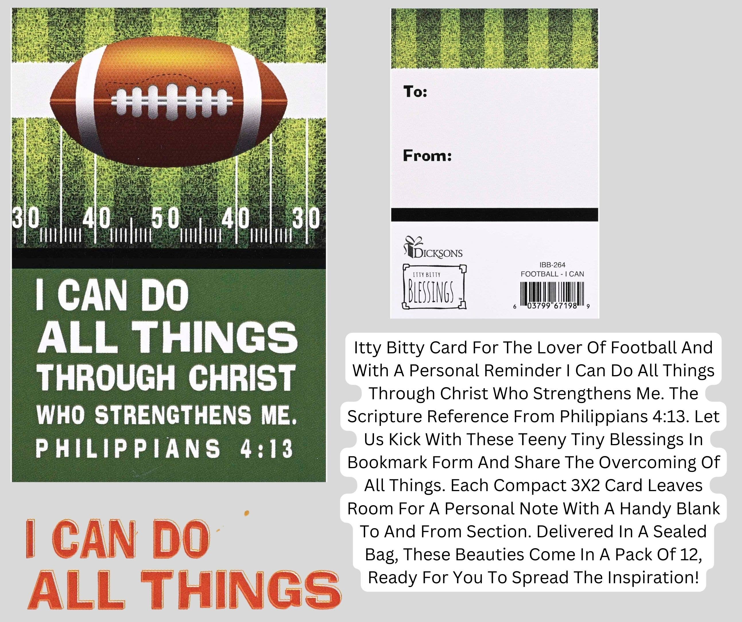 Itty Bitty Card Football I Can Do All