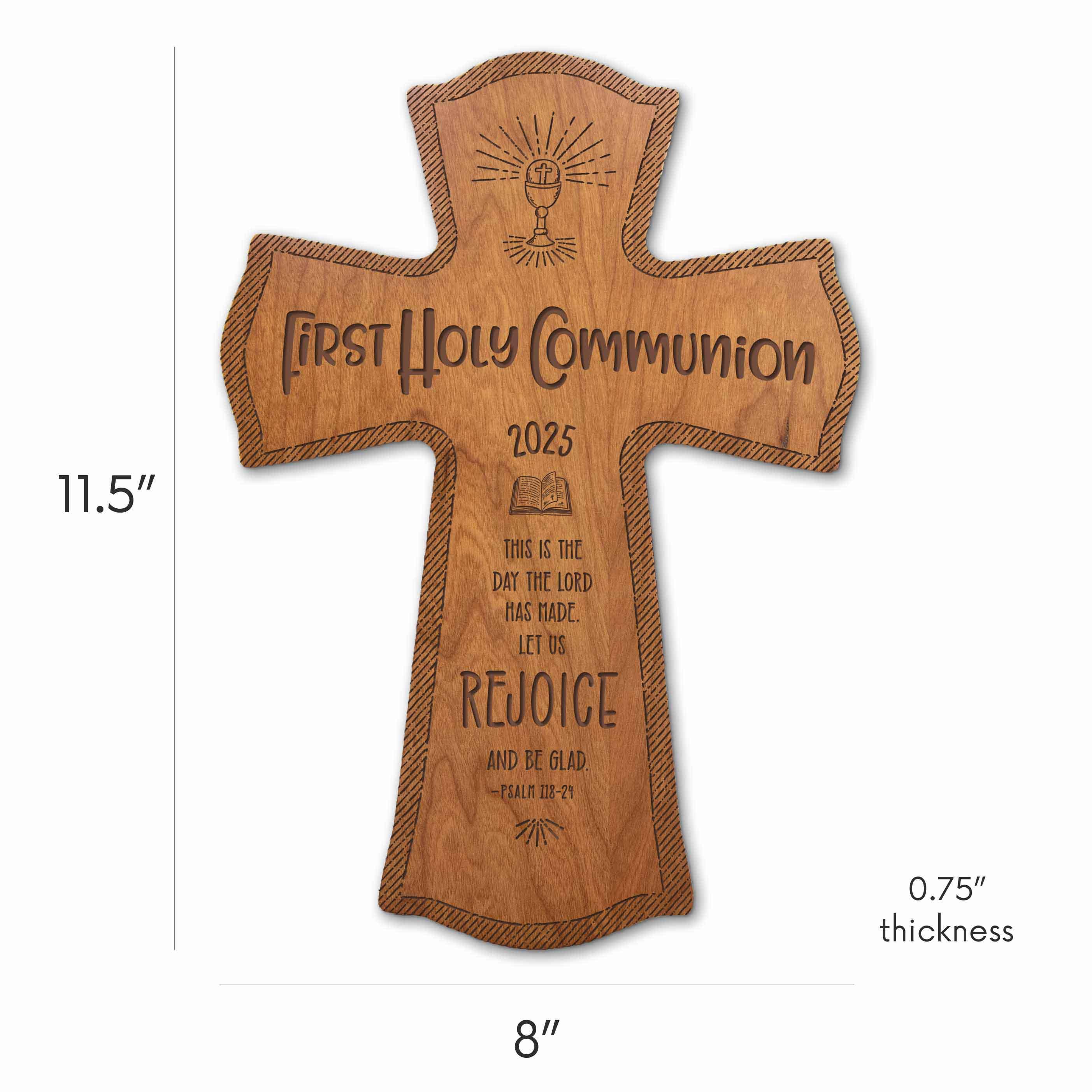 First Holy Communion Wood Wall Cross 2025