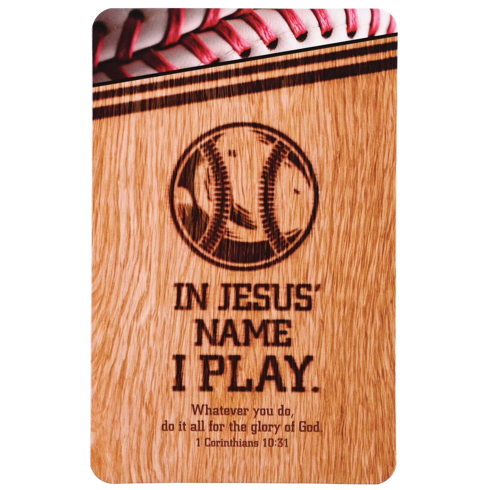 Pocketcard Baseball In Jesus Name I Play