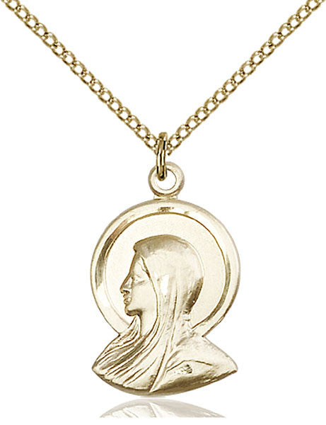 Gold Filled Madonna Pendant