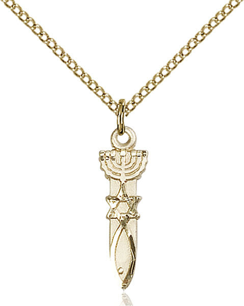 Gold Filled Menorah / Star / Fish Pendant