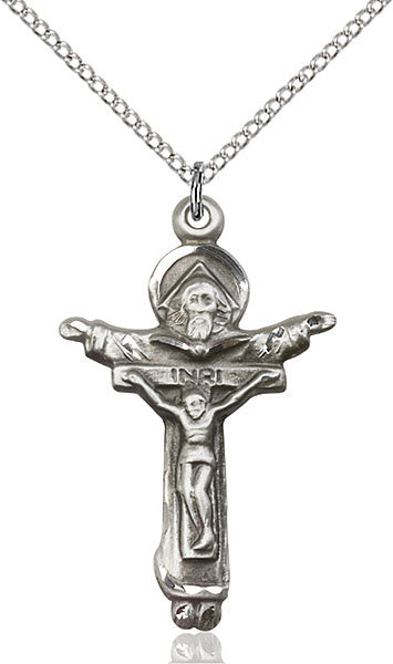 Sterling Silver Trinity Crucifix Pendant