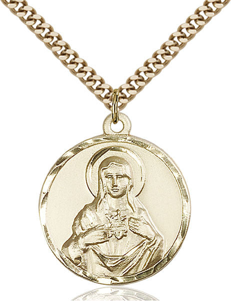 Gold Filled Immaculate Heart of Mary Pendant