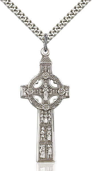 Colgante de cruz de las escrituras de plata esterlina