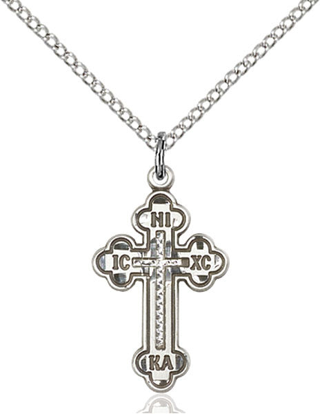 Sterling Silver Russian Cross Pendant