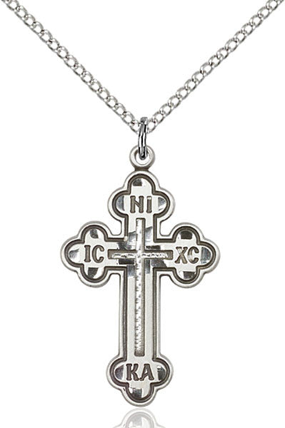 Sterling Silver Russian Cross Pendant