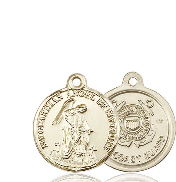 14kt Gold Guardain Angel / Coast Guard Medal