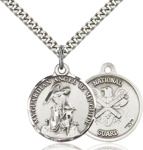 Sterling Silver Guardain Angel / Nat'L Guard Penda