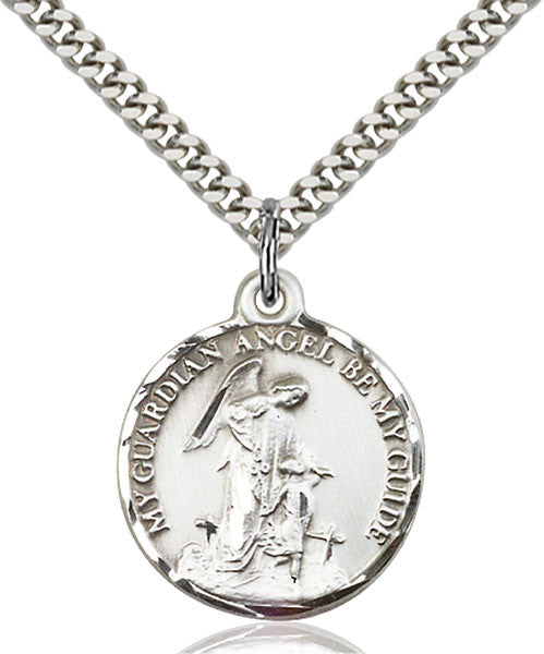 Sterling Silver Guardian Angel Pendant