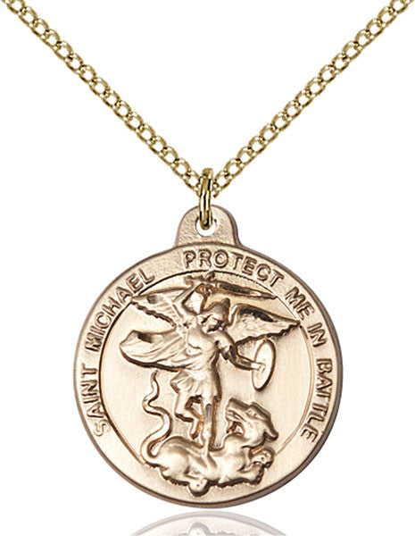 Gold Filled St. Michael the Archangel Pendant