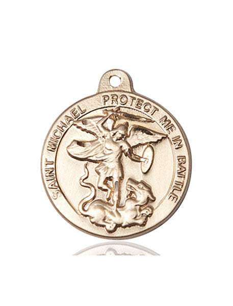 14kt Gold St. Michael the Archangel Medal