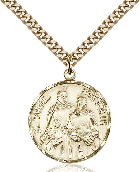 Gold Filled St. Raphael the Archangel Pendant