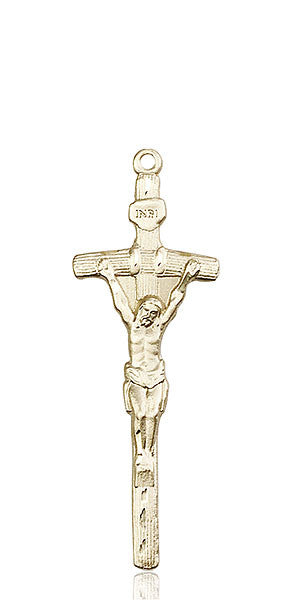 14kt Gold Crucifix Medal