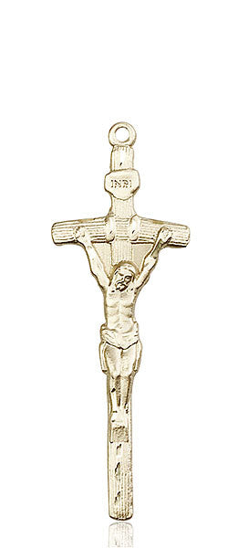 14kt Gold Papal Crucifix Medal