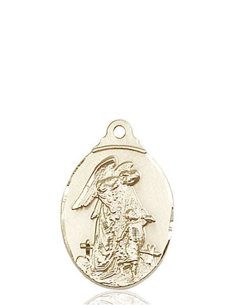 14kt Gold Guardian Angel Medal