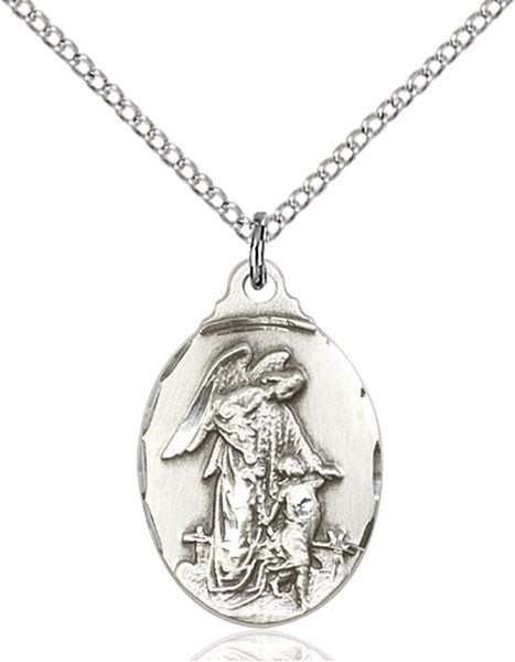 Sterling Silver Guardian Angel Pendant