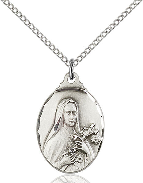 Sterling Silver St. Theresa Pendant