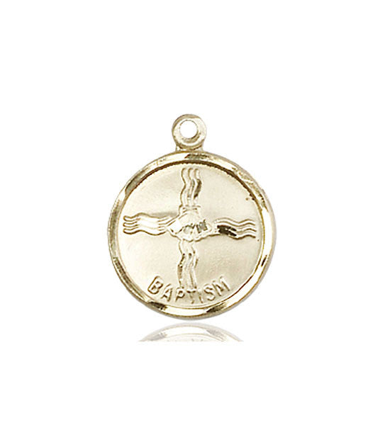 14kt Gold Baptism Medal