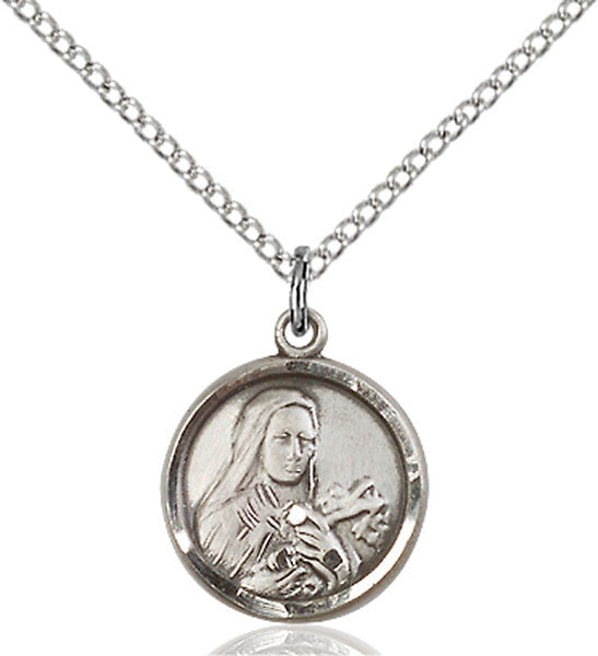 Sterling Silver St. Theresa Pendant