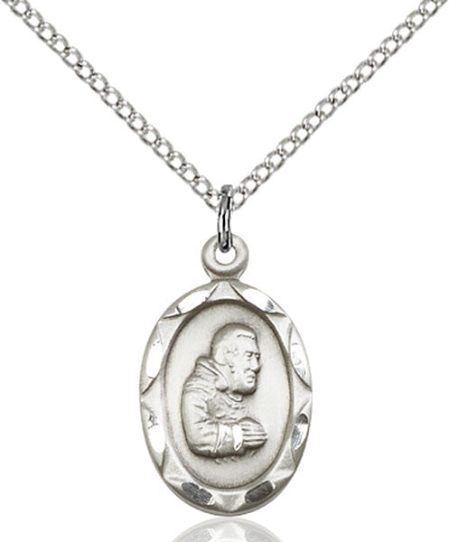 Sterling Silver St. Pio of Pietrelcina Pendant