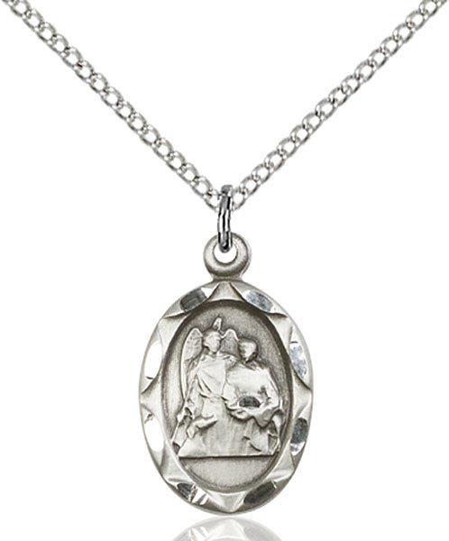 Sterling Silver St. Raphael the Archangel Pendant