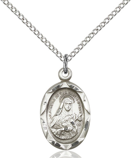 Sterling Silver St. Theresa Pendant