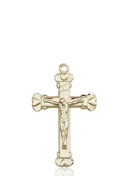 14kt Gold Crucifix Medal