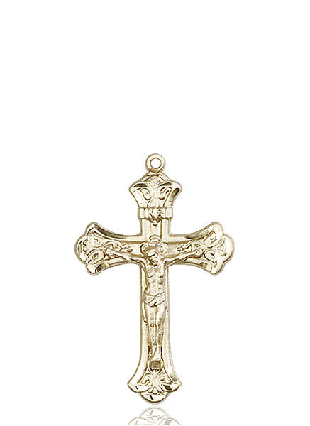 14kt Gold Crucifix Medal