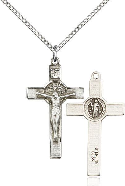 Sterling Silver St. Benedict Crucifix Pendant