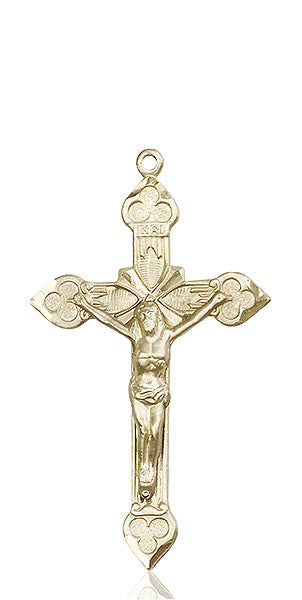 14kt Gold Crucifix Medal