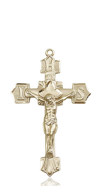 14kt Gold Crucifix Medal