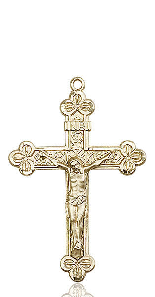 14kt Gold Crucifix Medal