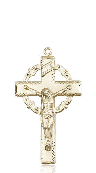 14kt Gold Crucifix Medal