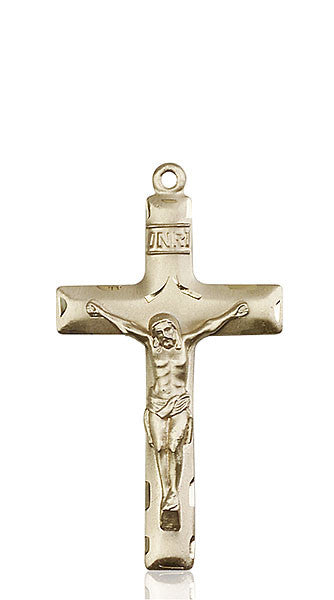 14kt Gold Crucifix Medal